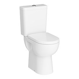Cove Comfort Height Close Coupled Toilet + Soft Close Seat Large Image