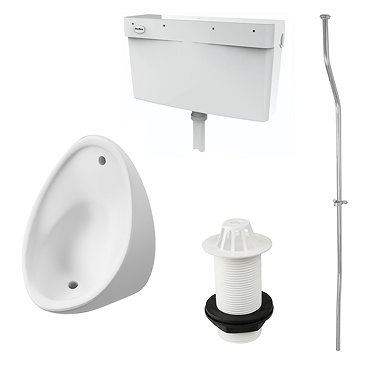 Cove Concealed Urinal Pack with 1 x 500mm Urinal Bowl + 4.5 litre Plastic Cistern  Profile Large Ima