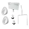 Cove Concealed Urinal Pack with 2 x 400mm Urinal Bowls + Plastic Cistern Large Image