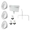 Cove Concealed Urinal Pack with 3 x 500mm Urinal Bowls + Plastic Cistern