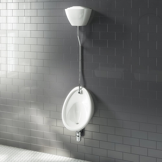 Cove Exposed Urinal Pack with 1 x 400mm Urinal Bowl + Ceramic Cistern Large Image