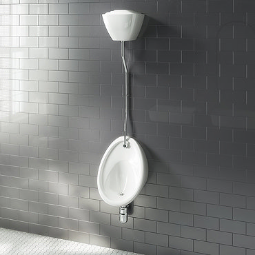 Cove Exposed Urinal Pack with 1 x 400mm Urinal Bowl + Ceramic Cistern  Profile Large Image