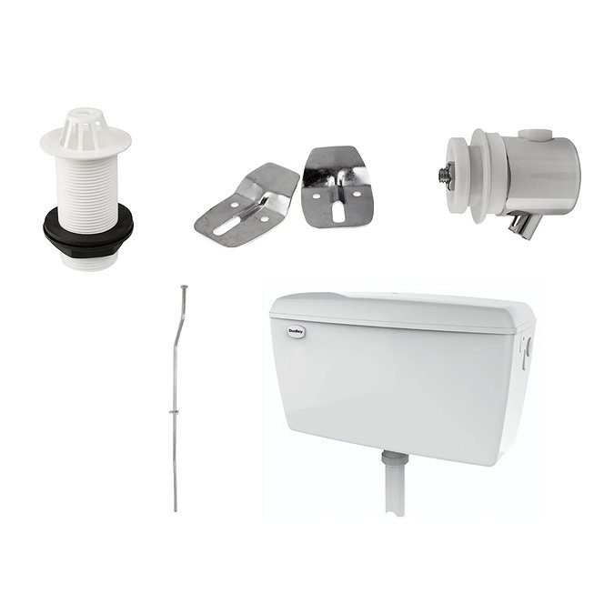 Cove Exposed Urinal Pack with 1 x 400mm Urinal Bowl + Plastic Cistern  Standard Large Image