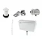 Cove Exposed Urinal Pack with 1 x 500mm Urinal Bowl + Plastic Cistern Feature Large Image