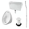 Cove Exposed Urinal Pack with 1 x 500mm Urinal Bowl + Plastic Cistern