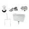 Cove Exposed Urinal Pack with 2 x 400mm Urinal Bowls + Plastic Cistern  Feature Large Image