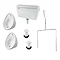 Cove Exposed Urinal Pack with 2 x 400mm Urinal Bowls + Plastic Cistern Large Image