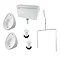 Cove Exposed Urinal Pack with 2 x 500mm Urinal Bowls + Plastic Cistern