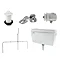 Cove Exposed Urinal Pack with 3 x 500mm Urinal Bowls + Plastic Cistern  Feature Large Image