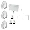 Cove Exposed Urinal Pack with 3 x 500mm Urinal Bowls + Plastic Cistern