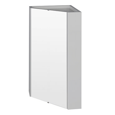 Cove Gloss Light Grey Corner Mirror Cabinet  Profile Large Image