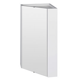 Cove Gloss White Corner Mirror Cabinet Large Image