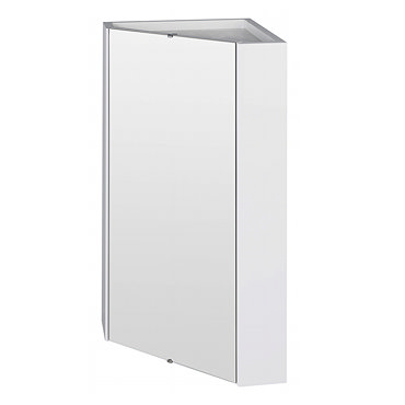 Cove Gloss White Corner Mirror Cabinet  Profile Large Image