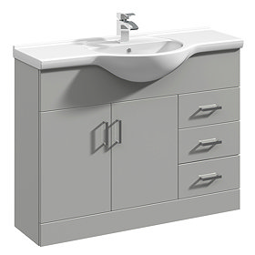 Cove Light Grey 1050mm Large Vanity Unit Large Image