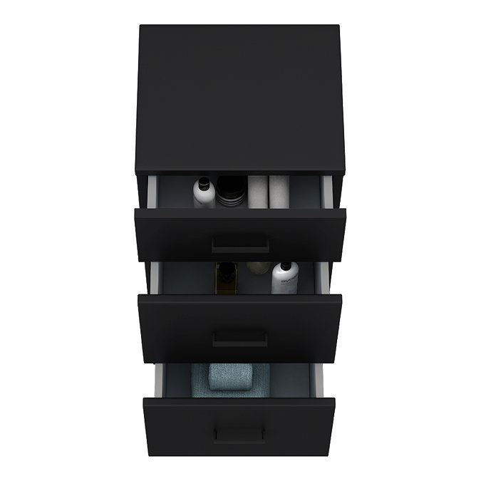 Cove Matt Black 350 x 300mm 3 Drawer Unit