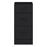 Cove Matt Black 350 x 300mm 3 Drawer Unit