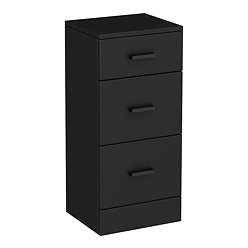 Cove Matt Black 350 x 300mm 3 Drawer Unit