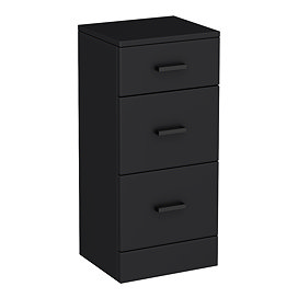 Cove Matt Black 350 x 300mm 3 Drawer Unit
