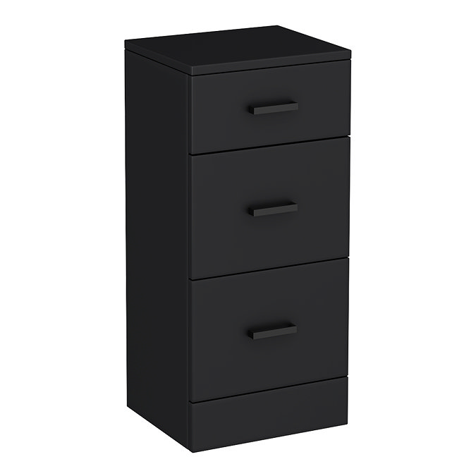 Cove Matt Black 350 x 300mm 3 Drawer Unit
