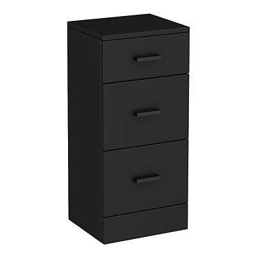 Cove Matt Black 350 x 300mm 3 Drawer Unit