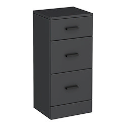 Cove Matt Black 350 x 300mm 3 Drawer Unit