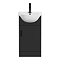 Cove Matt Black 450mm Small Vanity Unit