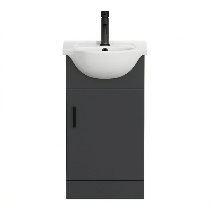 Cove Matt Black 450mm Small Vanity Unit