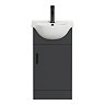 Cove Matt Black 450mm Small Vanity Unit