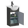Cove Matt Black 450mm Small Vanity Unit