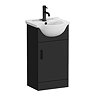 Cove Matt Black 450mm Small Vanity Unit