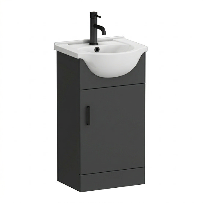 Cove Matt Black 450mm Small Vanity Unit