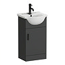 Cove Matt Black 450mm Small Vanity Unit