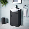 Cove Matt Black 450mm Small Vanity Unit