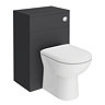 Cove 550mm Matt Black Vanity & WC Toilet Unit Set with Concealed Cistern & Soft-Close Seat