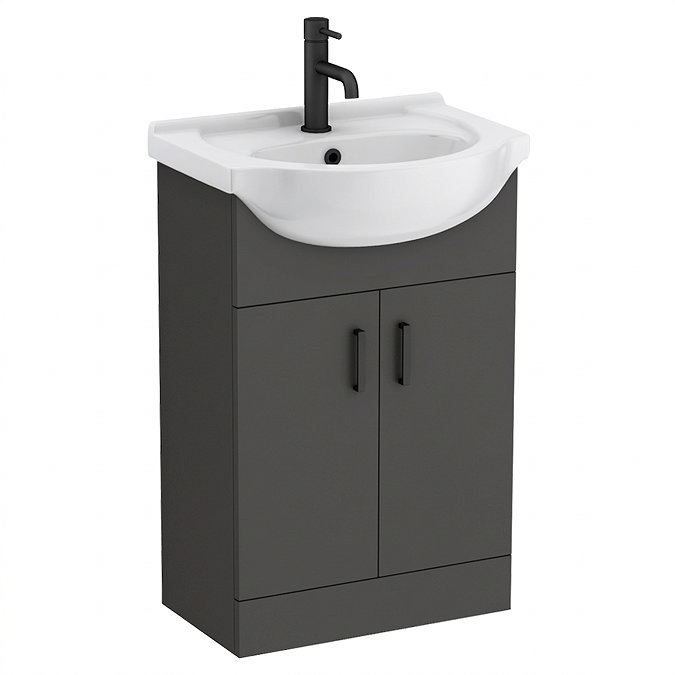 Cove Matt Black 550mm Vanity Unit