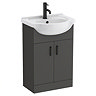 Cove Matt Black 550mm Vanity Unit