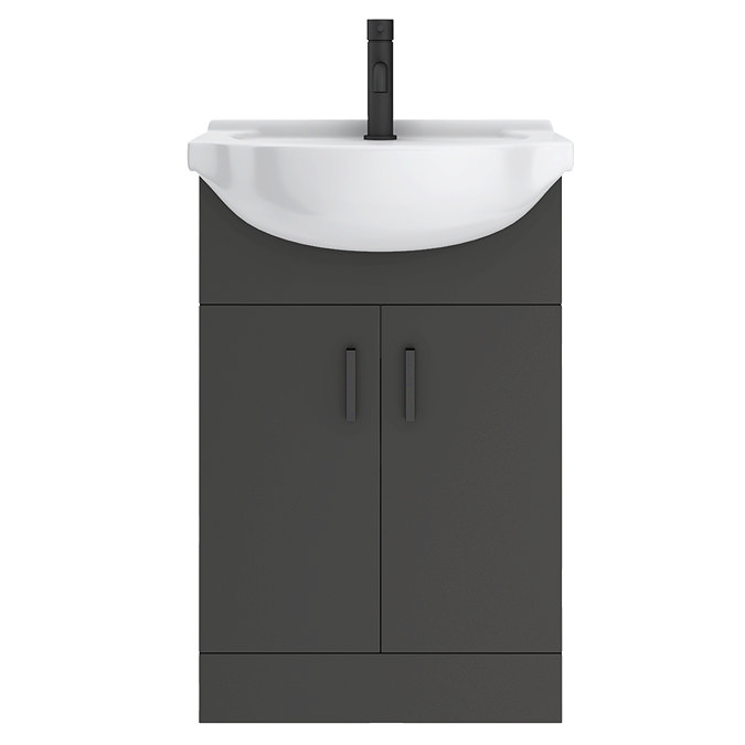 Cove Matt Black 550mm Vanity Unit