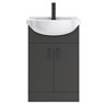 Cove Matt Black 550mm Vanity Unit