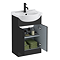 Cove 550mm Matt Black Vanity Unit with Ceramic Basin – 300mm Depth