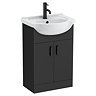 Cove Matt Black 550mm Vanity Unit