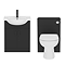 Cove 650mm Matt Black Vanity & WC Toilet Unit Set with Concealed Cistern & Soft-Close Seat