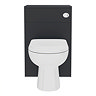 Cove 650mm Matt Black Vanity & WC Toilet Unit Set with Concealed Cistern & Soft-Close Seat