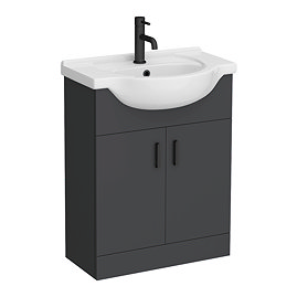 Cove Matt Black 650mm Vanity Unit