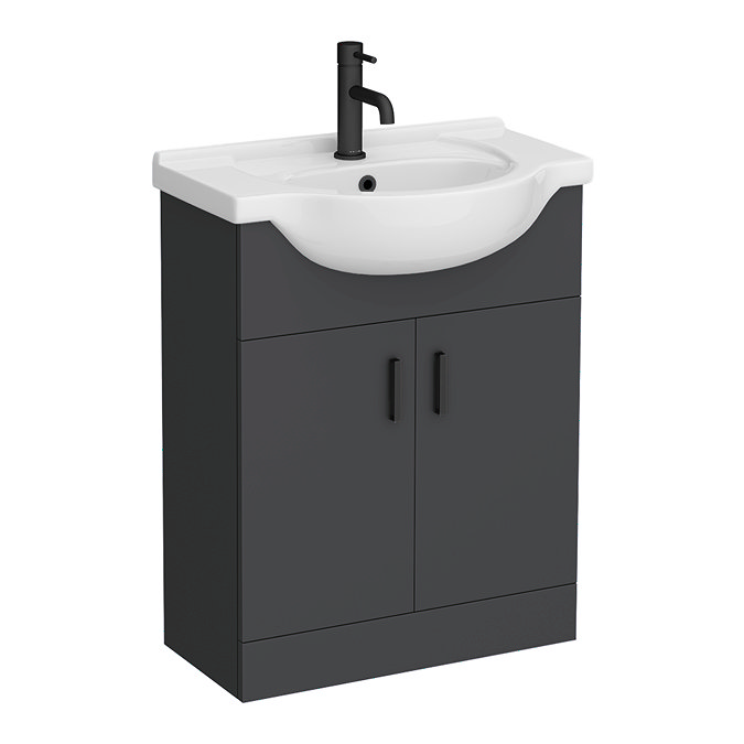 Cove Matt Black 650mm Vanity Unit