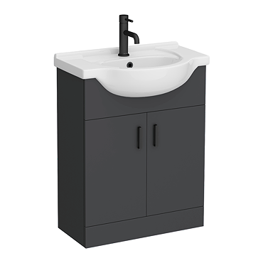 Cove Matt Black 650mm Vanity Unit