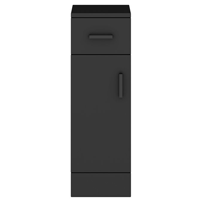 Cove Matt Black Bathroom Cupboard – 250mm Wide x 300mm Deep