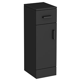 Cove Matt Black Bathroom Cupboard – 250mm Wide x 300mm Deep