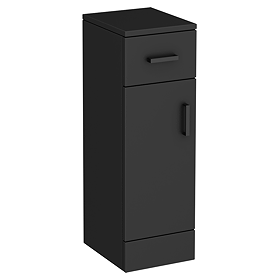 Cove Matt Black Bathroom Cupboard – 250mm Wide x 300mm Deep