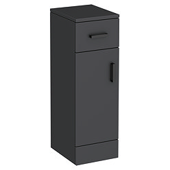 Cove Matt Black Bathroom Cupboard – 250mm Wide x 300mm Deep