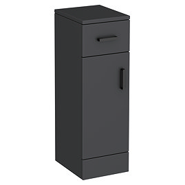 Cove Matt Black Bathroom Cupboard – 250mm Wide x 300mm Deep
